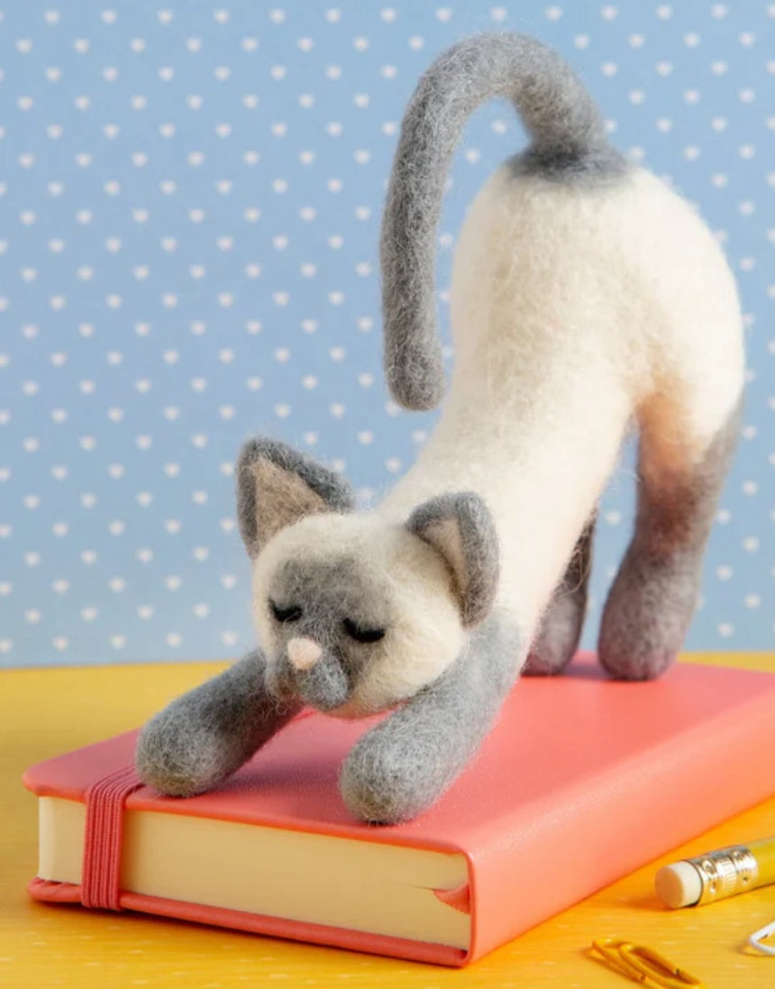 Stretching Cat Needle Felting Kit, Hawthorn Handmade