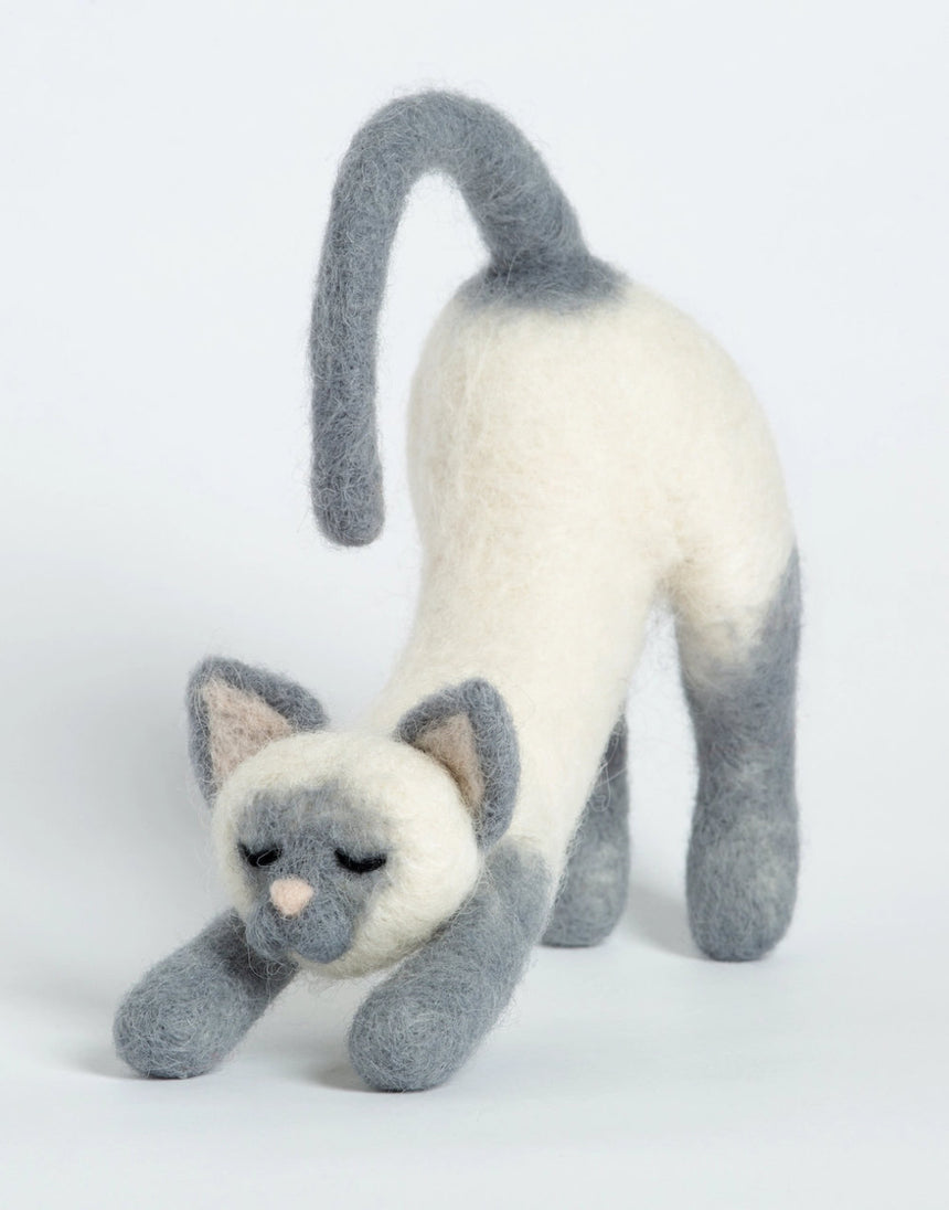 Stretching Cat Needle Felting Kit, Hawthorn Handmade