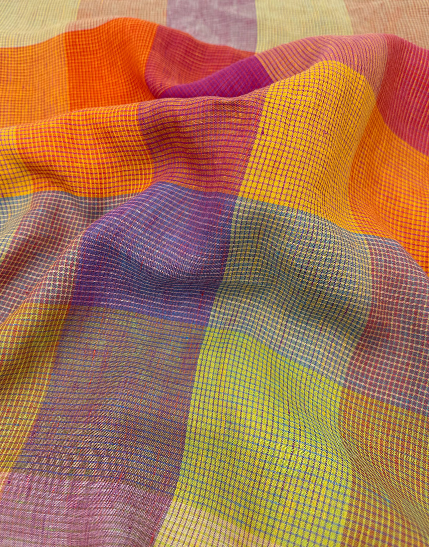 Sunloom Check Linen Felicia Dress, Complete Dressmaking Kit, Tessuti