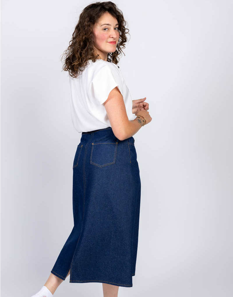 Ruby Denim Skirt Sewing Pattern, I AM Patterns