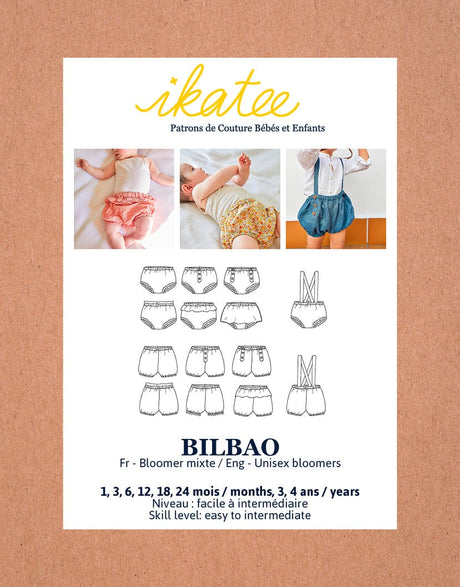 Ikatee Babies Clothing Bilbao Baby Bloomers Sewing Pattern (1m - 4y), Ikatee 14822