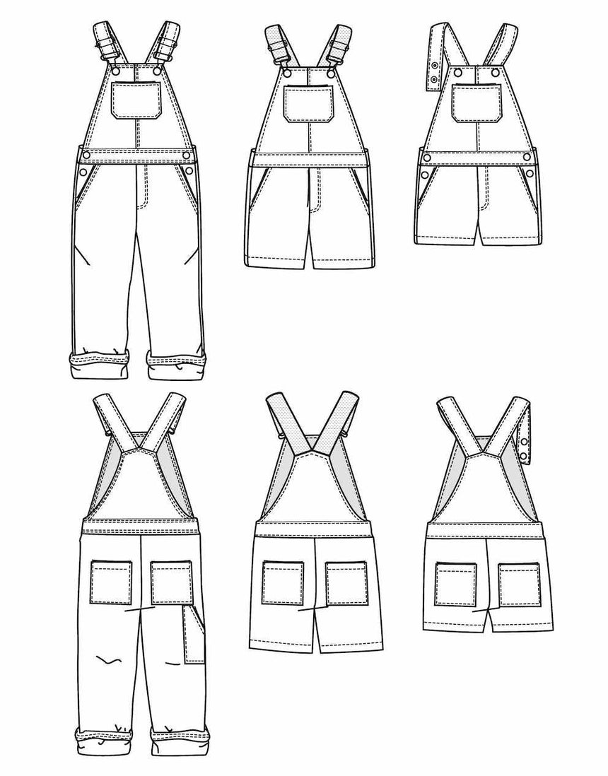 Ikatee Children's Clothing Lyon Kid's Overalls, Dungaree Sewing Pattern (3y - 12y), Ikatee 3760278991949