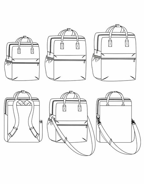 Ikatee Bags & Accessories Eugène Backpack & Shoulder Bag Sewing Pattern, Ikatee 15827