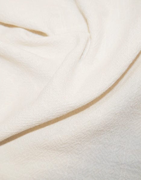 Remnant 45cm -Ivory Stonewashed Linen Viscose Fabric