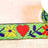 Not Specified Metallic Ribbon Green / 25mm Hearts & Flowers Jacquard Ribbon Trim 25mm 15831