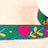 Not Specified Metallic Ribbon Turquoise / 25mm Hearts & Flowers Jacquard Ribbon Trim 25mm 15832