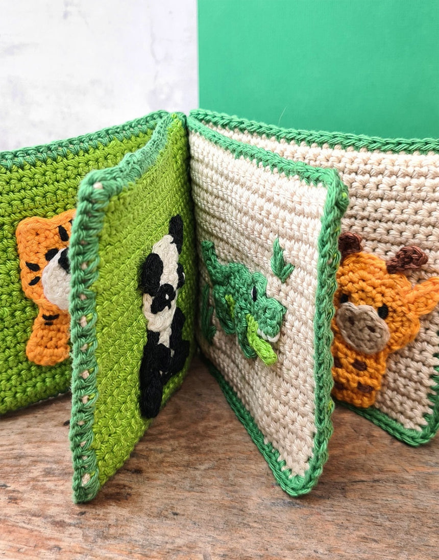 Jungle Babies Soft Book Crochet Kit, Hardicraft