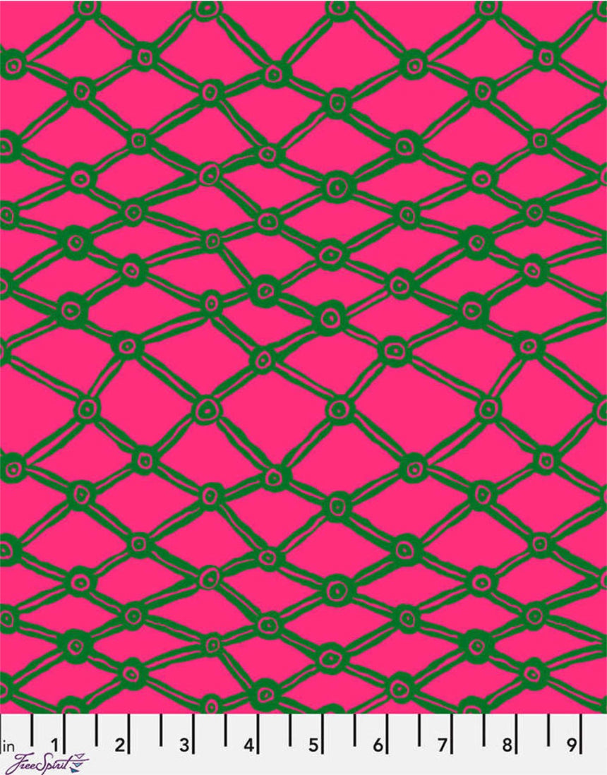 Pink Nets Cotton Fabric, Brandon Mably for Kaffe Fassett Collective Spring 2026
