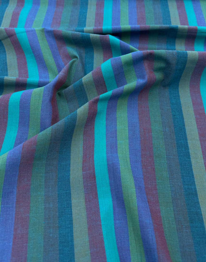 Blue Broad Stripe Woven Shot Cotton, Kaffe Fassett