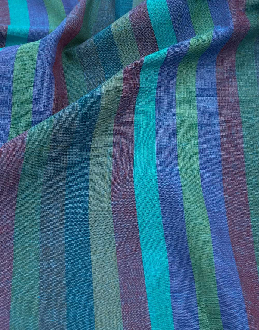Blue Broad Stripe Woven Shot Cotton, Kaffe Fassett
