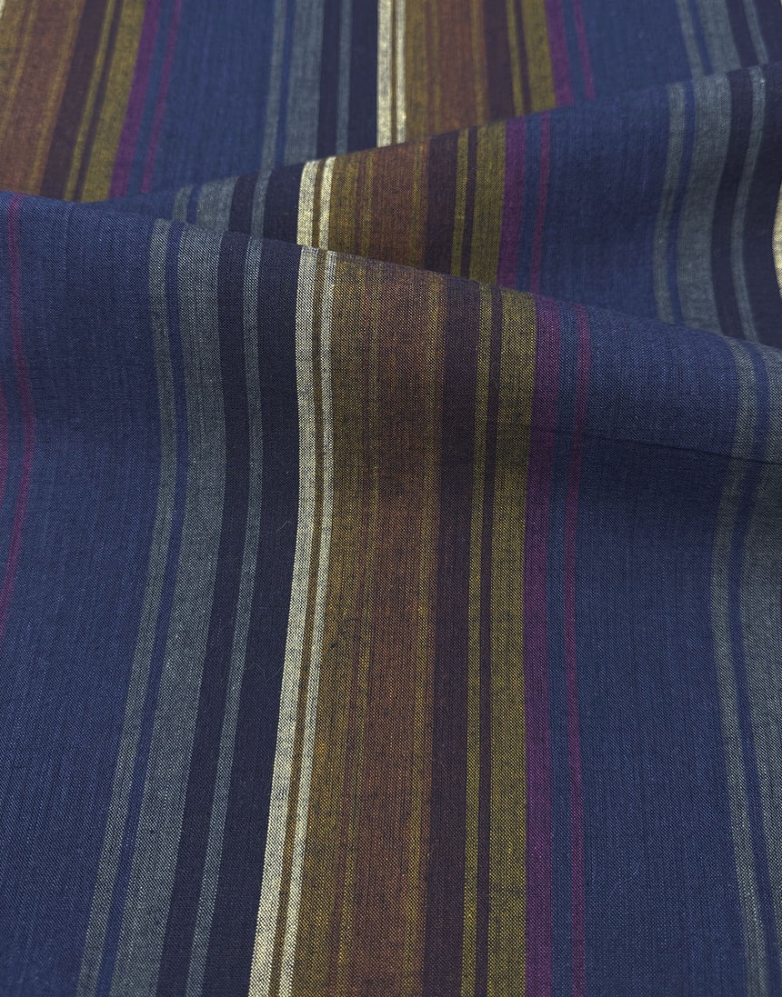 Midnight Caterpillar Stripe Woven Shot Cotton, Kaffe Fassett