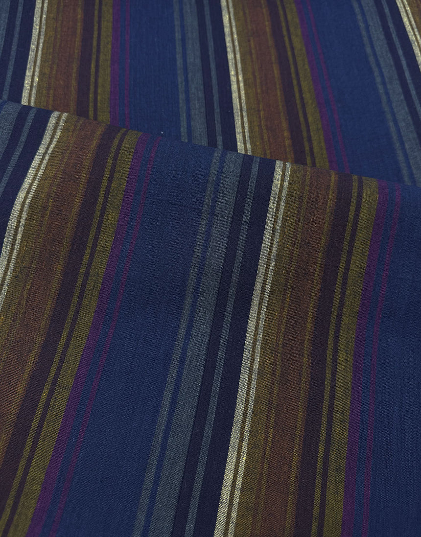 Midnight Caterpillar Stripe Woven Shot Cotton, Kaffe Fassett