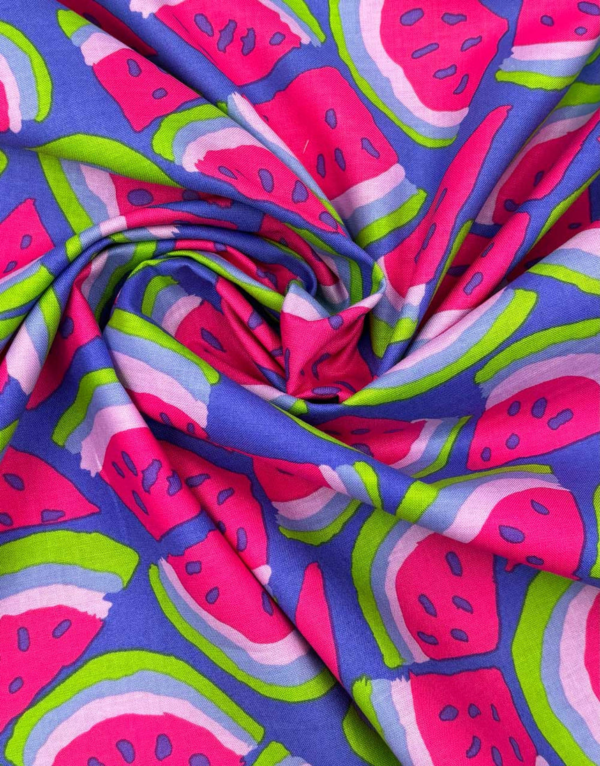 Blue Slice Cotton Fabric, Kaffe Fasset Collective
