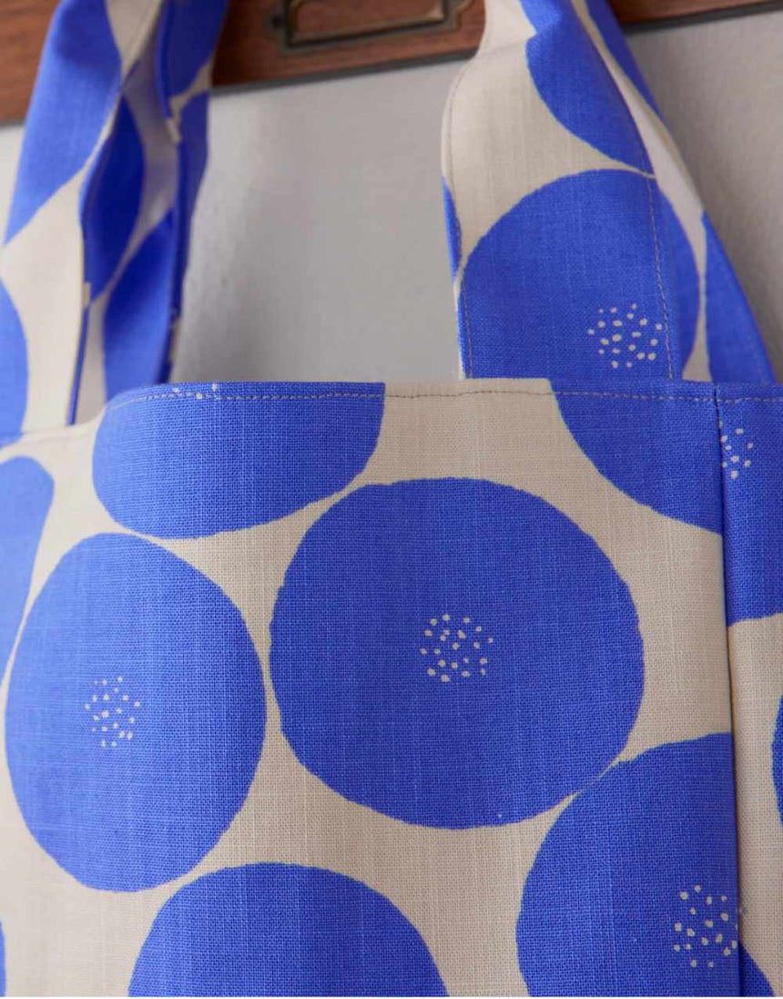 Blue Anpan Tomotake Muddy Works Cotton Canvas Fabric