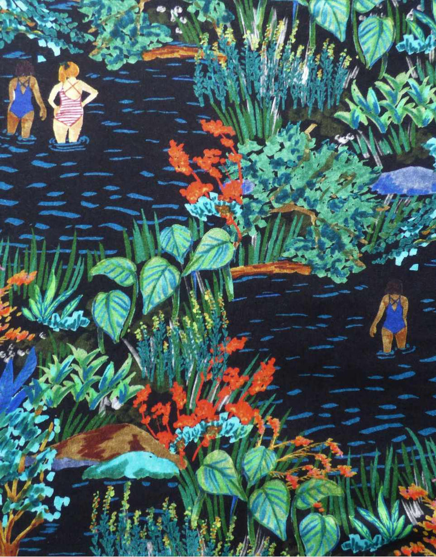 Dip in the Lake Viscose Lawn Fabric, Lady McElroy