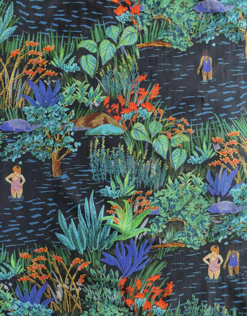 Dip in the Lake Viscose Lawn Fabric, Lady McElroy