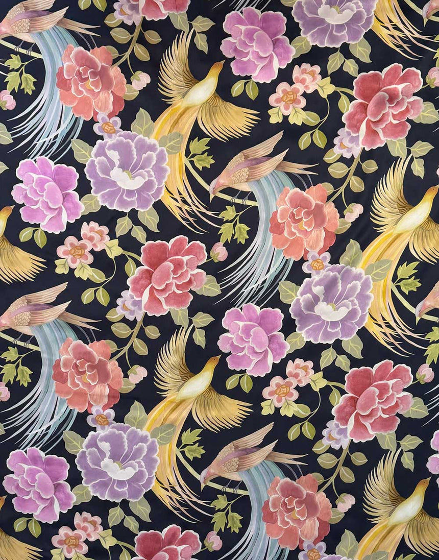 Liberty Fabrics Belgravia Silk Satin Fabric, Tropical Shawl B
