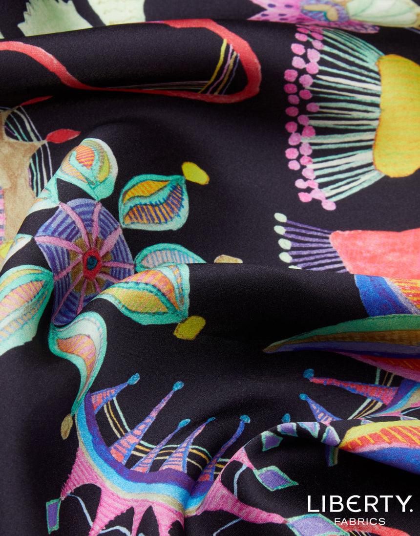 Liberty Fabrics Belgravia Silk Satin, Beautifully Fantastical C