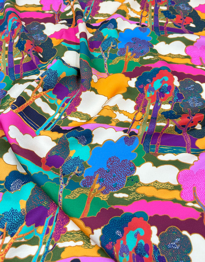 Liberty Fabrics Bickington Satin Viscose, Prospect Road A