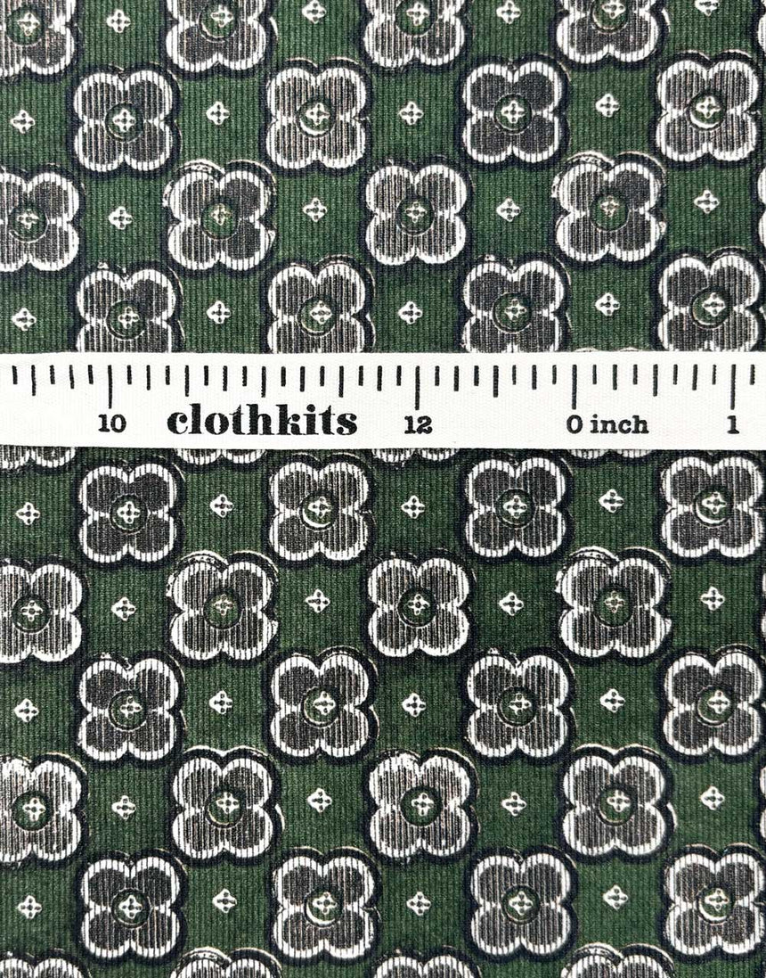 Liberty Fabrics Rossmore Cotton Corduroy, Little Clover Green