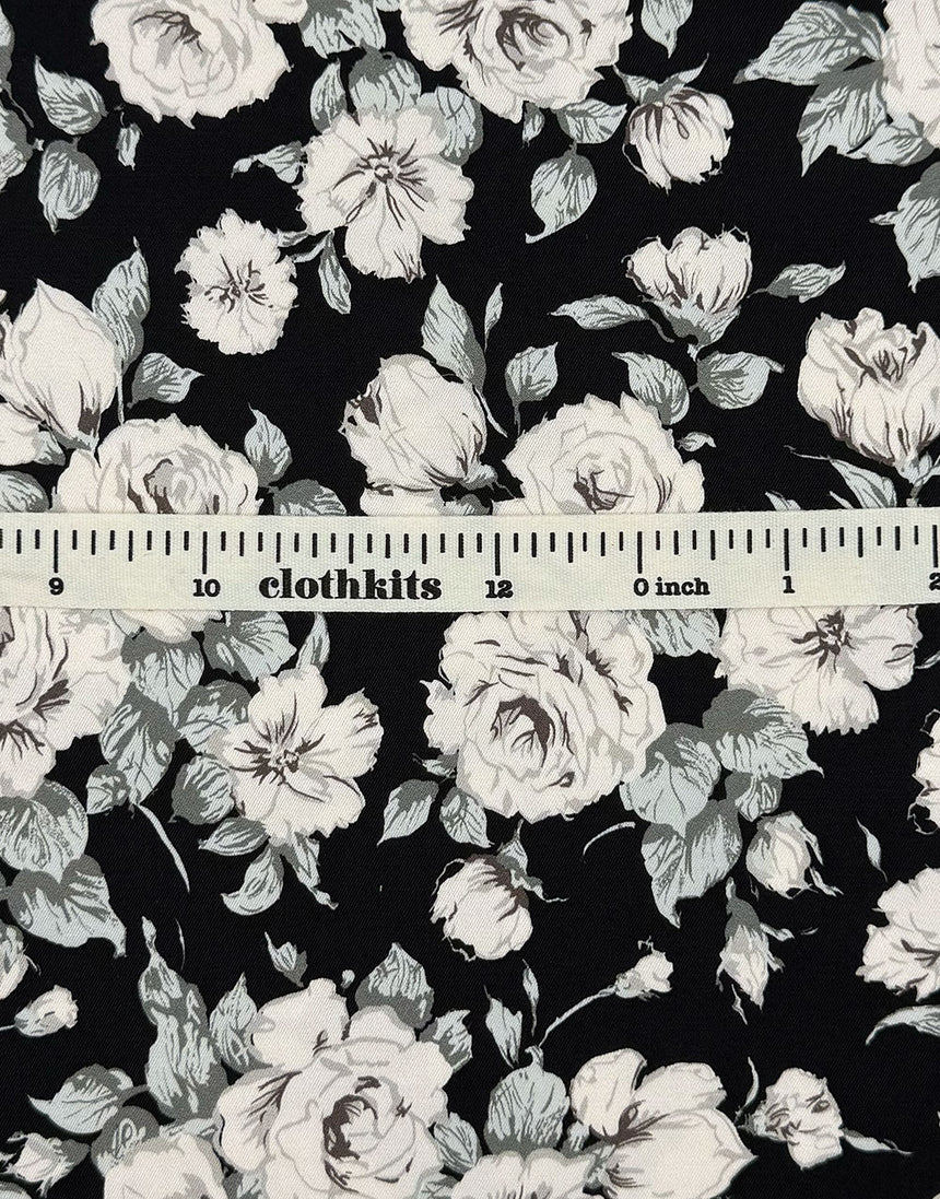 Liberty Fabrics Stretch Gabardine Cotton Fabric, Carline Rose A