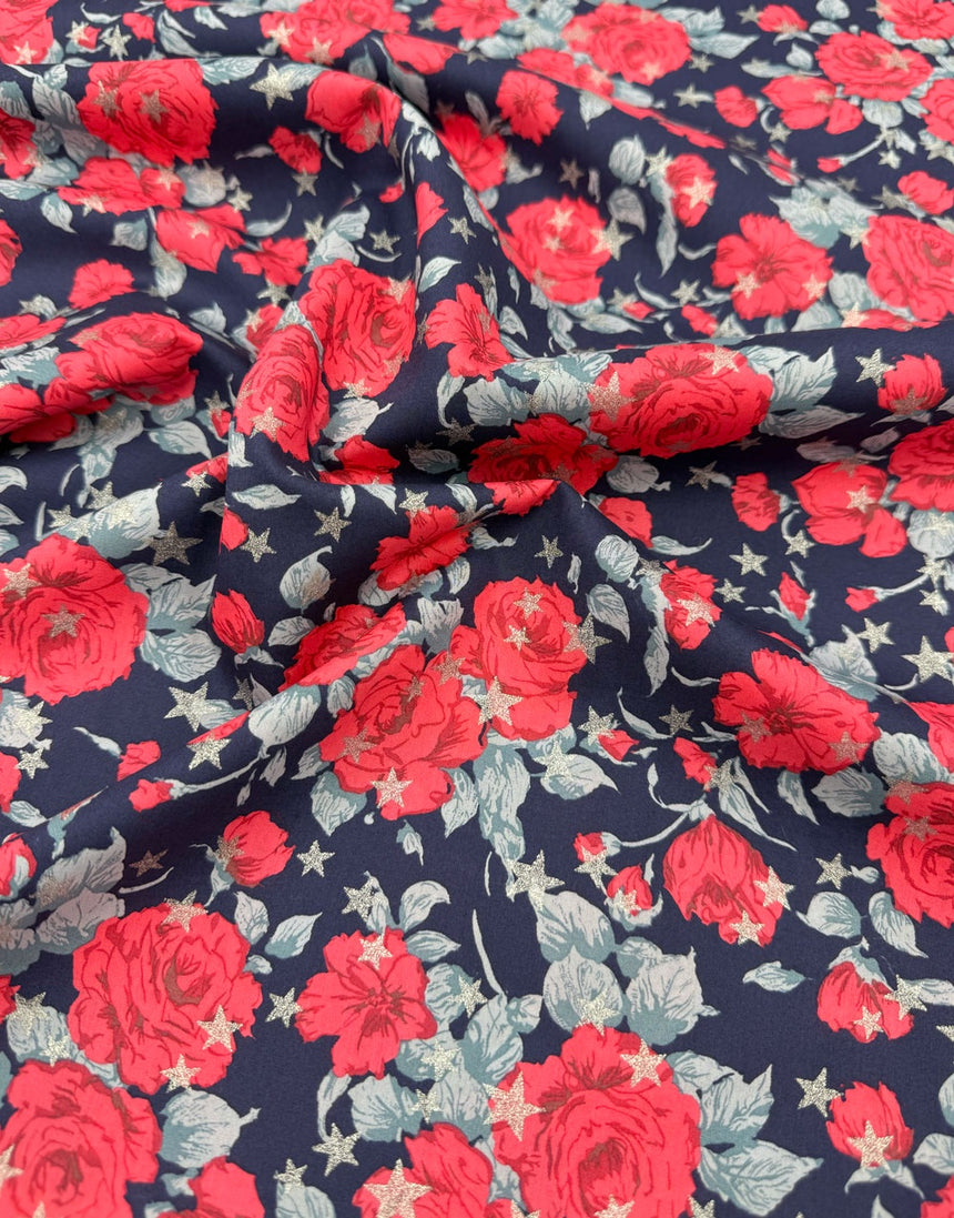 Liberty Fabrics Tana Lawn® Carline Love Metallic A