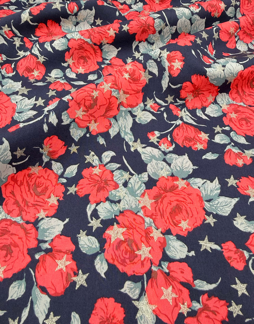 Liberty Fabrics Tana Lawn® Carline Love Metallic A
