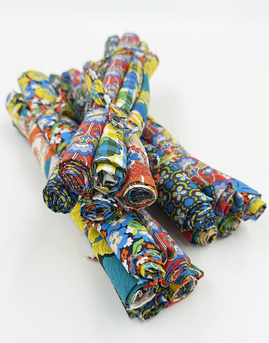 Liberty Fabrics Tana Lawn® Fat Quarter Bundle, Floral Rebellion - Primary Palette