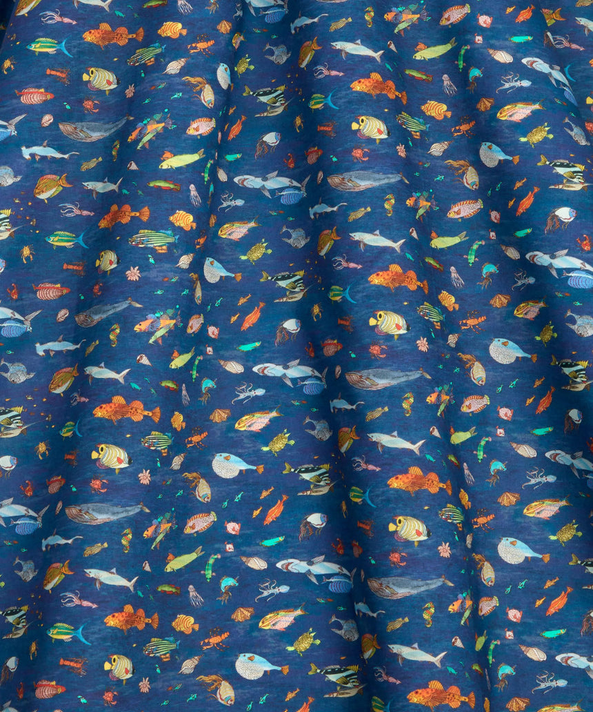 Liberty Fabrics Organic Tana Lawn® Brian's Aquarium C