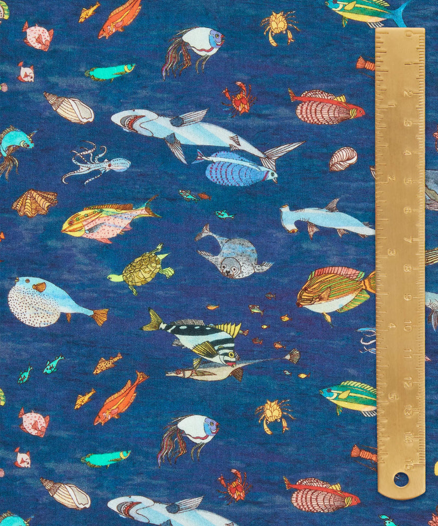 Liberty Fabrics Organic Tana Lawn® Brian's Aquarium C