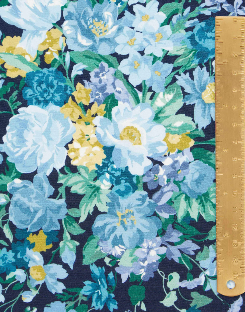 Liberty Fabrics x Bridgerton Kensington Crepe de Chine Silk Bouquet Carnival B