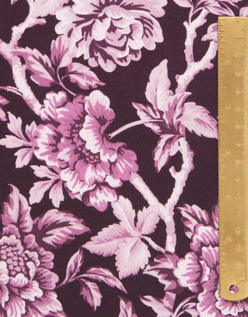 Liberty Fabrics x Bridgerton Kensington Crepe de Chine Silk Regency Trail C