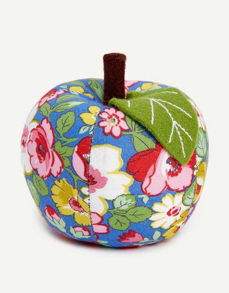 Blue Apple Pin Cushion, Liberty Fabrics