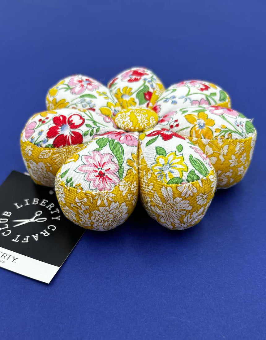 Flower Pin Cushion, Liberty Fabrics