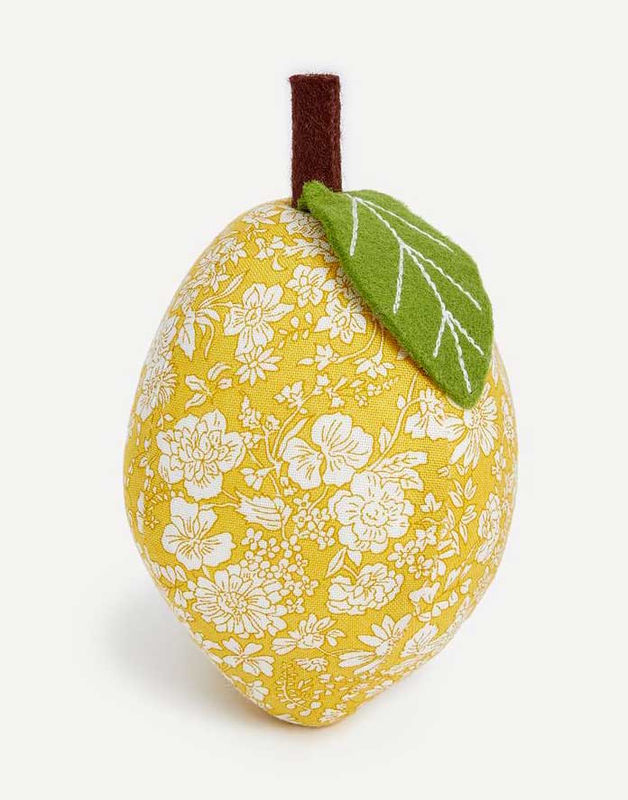 Lemon Pin Cushion, Liberty Fabrics