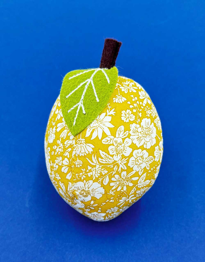 Lemon Pin Cushion, Liberty Fabrics