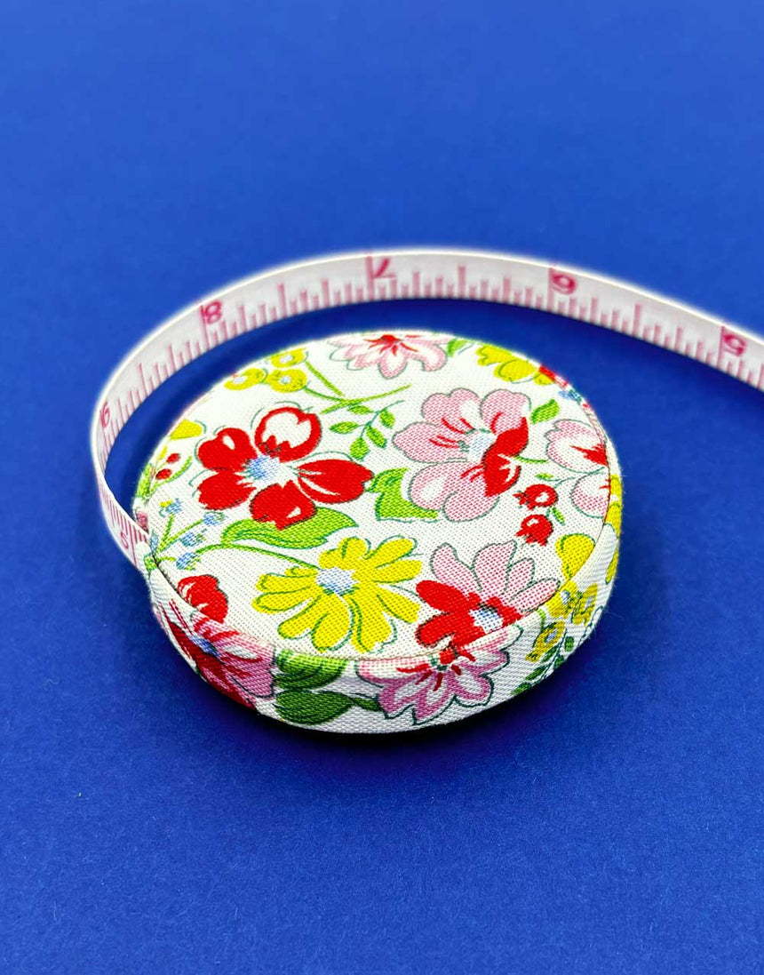 Pink Floral Tape Measure, Liberty Fabrics