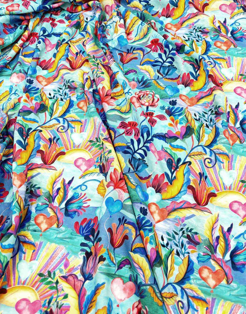 Liberty Fabrics Pandora Viscose, Una Landscape A