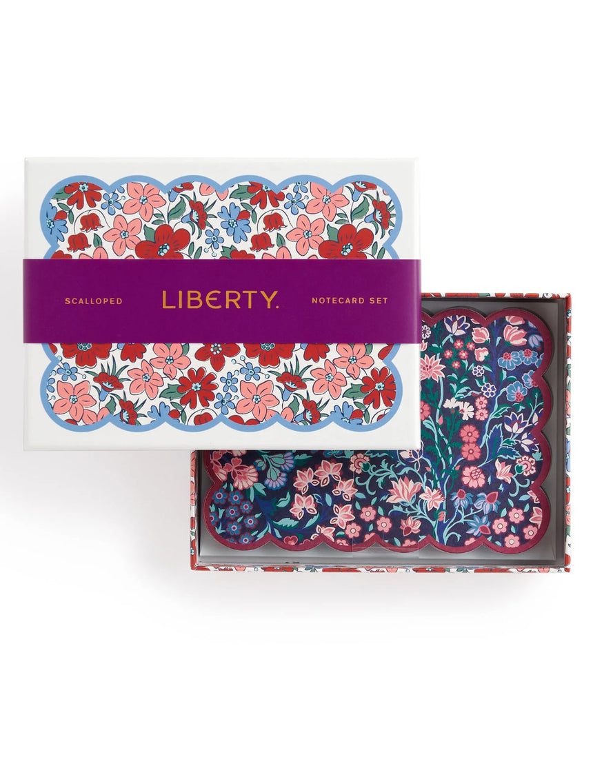 Liberty Scalloped Shaped Notecard Set