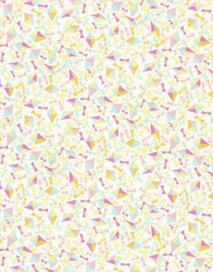 Remnant 2.45m -Liberty Fabrics Tana Lawn® Dancing Kites B Yellow & Pink