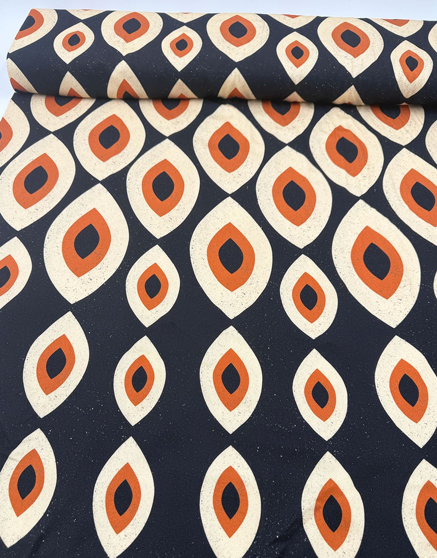 Cognac Mirage Light & Lush Viscose Fabric