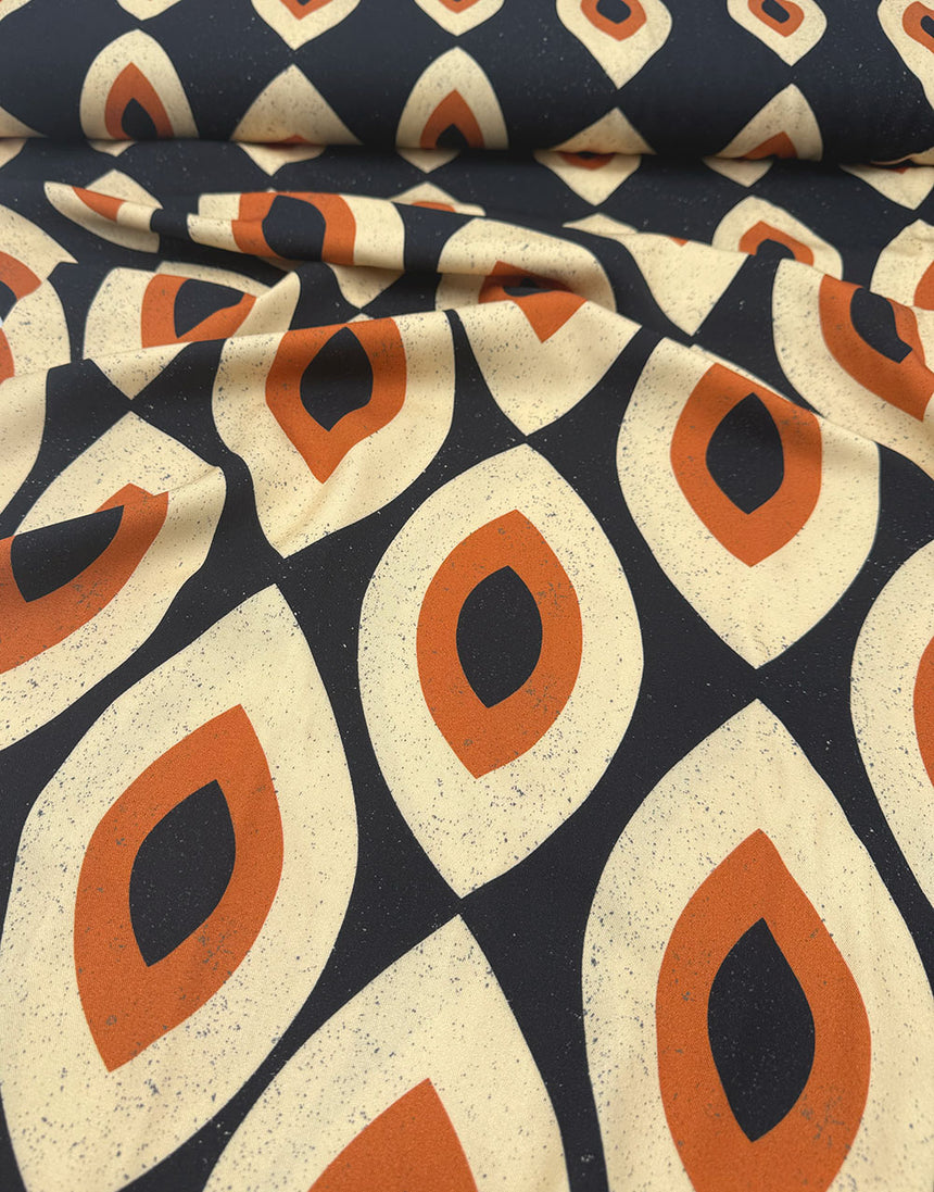 Cognac Mirage Light & Lush Viscose Fabric