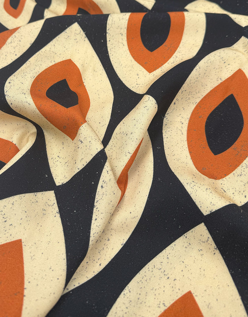 Cognac Mirage Light & Lush Viscose Fabric