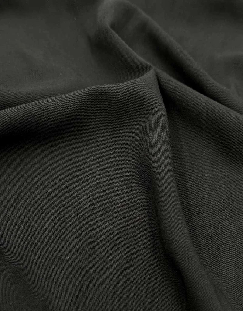 Remnant 1.7m - Classic Black Light & Lush Viscose Fabric