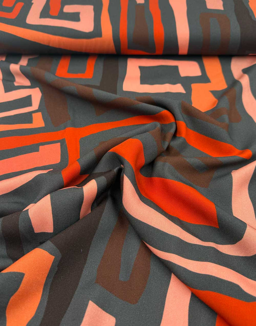 Sunset Studio Lines Light & Lush Viscose Fabric