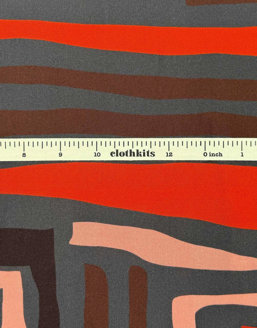 Sunset Studio Lines Light & Lush Viscose Fabric