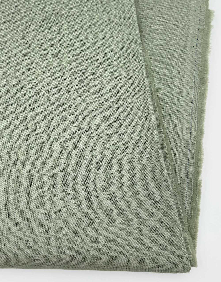 Remnant 45cm - Mist Green Washed Linen-Handle Fabric