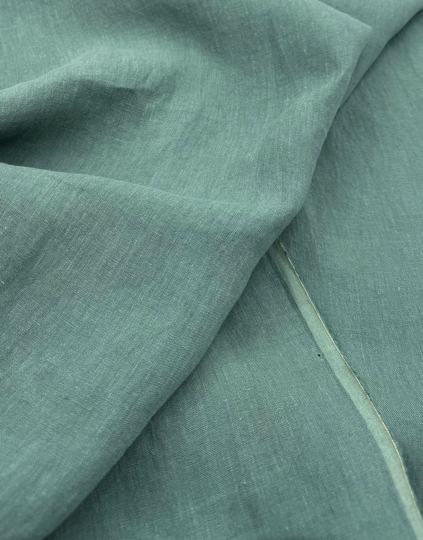 Ischia Washed Linen Fabric, Salvia