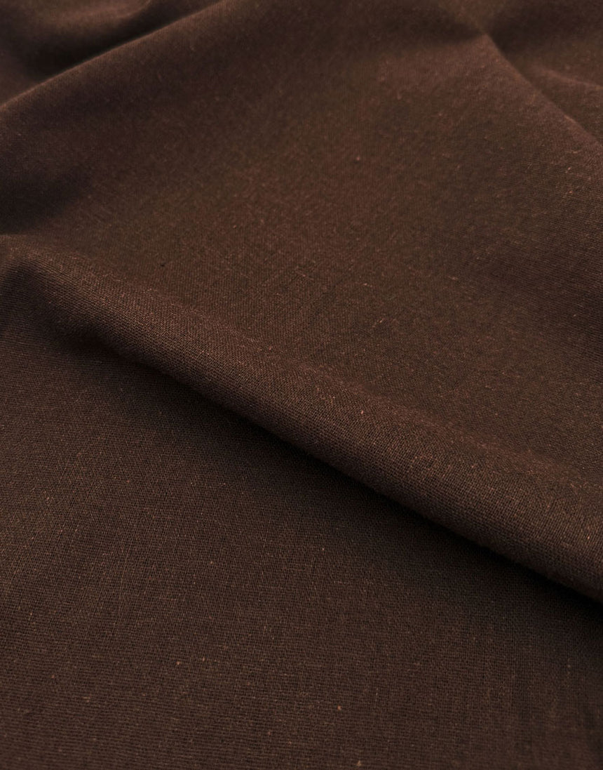 Brown Linen Rayon Blend Fabric