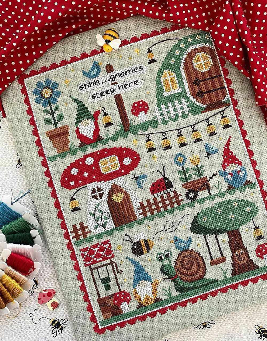 Gnomeville Cross Stitch Kit, Little Dove Designs